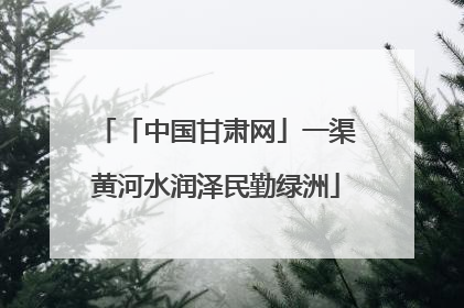 「中国甘肃网」一渠黄河水润泽民勤绿洲