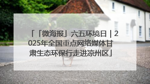 「微海报」六五环境日｜2025年全国重点网络媒体甘肃生态环保行走进凉州区