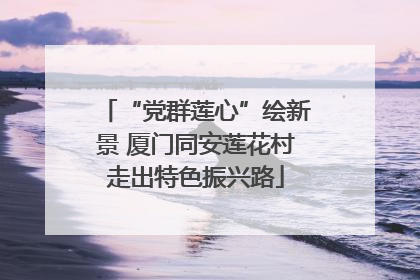 “党群莲心”绘新景 厦门同安莲花村走出特色振兴路