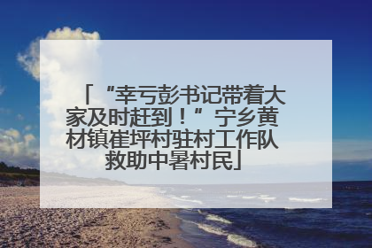 “幸亏彭书记带着大家及时赶到！”宁乡黄材镇崔坪村驻村工作队救助中暑村民