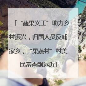 “蔬果义工”助力乡村振兴，归国人员反哺家乡，“果蔬村”村美民富香飘远近