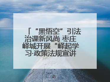 “黑悟空”引法治课新风尚 枣庄峄城开展“峄起学习·政策法规宣讲面对面”活动