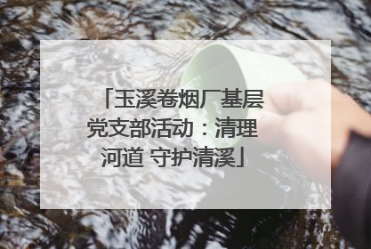 玉溪卷烟厂基层党支部活动：清理河道 守护清溪