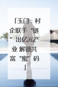 玉门：村企联手“链”出亿元产业 解锁共富“蜜”码