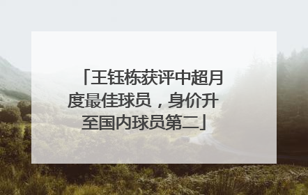 王钰栋获评中超月度最佳球员，身价升至国内球员第二