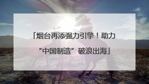 烟台再添强力引擎！助力“中国制造”破浪出海