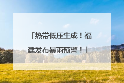 热带低压生成！福建发布暴雨预警！