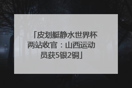 皮划艇静水世界杯两站收官：山西运动员获5银2铜