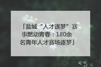 盐城“人才逐梦”赛事燃动青春：180余名青年人才赛场逐梦