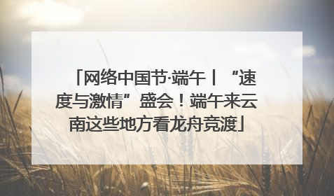 网络中国节·端午丨“速度与激情”盛会！端午来云南这些地方看龙舟竞渡