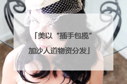 美以“插手包揽”加沙人道物资分发