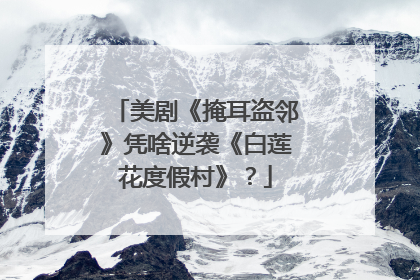 美剧《掩耳盗邻》凭啥逆袭《白莲花度假村》？