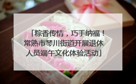 粽香传情，巧手纳福！常熟市琴川街道开展退休人员端午文化体验活动