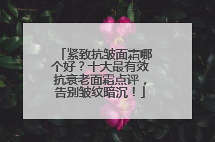 紧致抗皱面霜哪个好？十大最有效抗衰老面霜点评，告别皱纹暗沉！