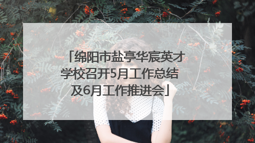 绵阳市盐亭华宸英才学校召开5月工作总结及6月工作推进会