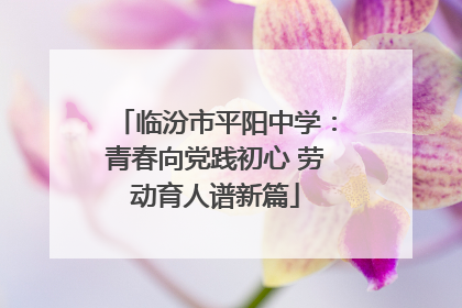 临汾市平阳中学：青春向党践初心 劳动育人谱新篇