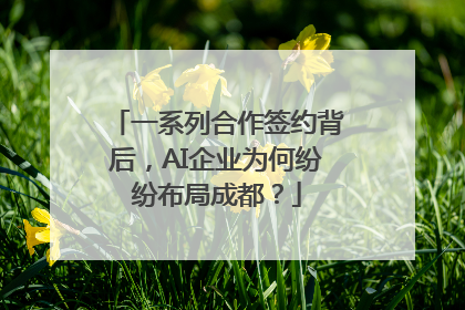一系列合作签约背后，AI企业为何纷纷布局成都？