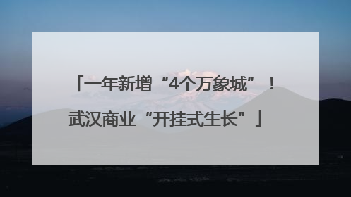 一年新增“4个万象城”！武汉商业“开挂式生长”