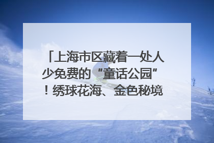 上海市区藏着一处人少免费的“童话公园”！绣球花海、金色秘境……地铁直达→