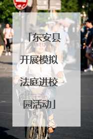 东安县开展模拟法庭进校园活动