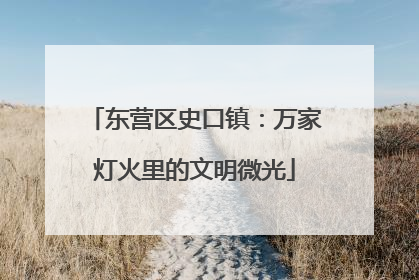东营区史口镇：万家灯火里的文明微光