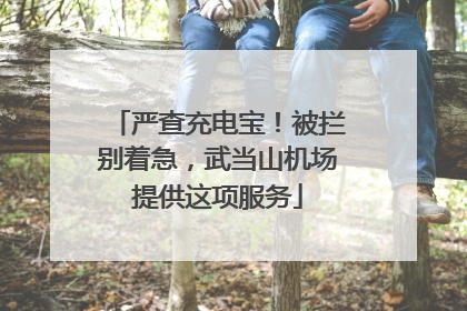 严查充电宝！被拦别着急，武当山机场提供这项服务