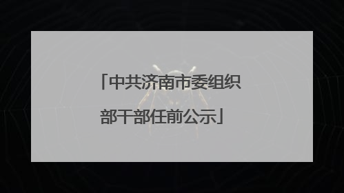 中共济南市委组织部干部任前公示