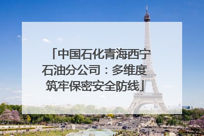 中国石化青海西宁石油分公司：多维度筑牢保密安全防线
