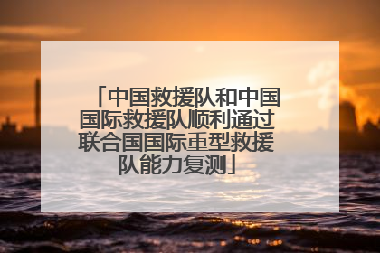 中国救援队和中国国际救援队顺利通过联合国国际重型救援队能力复测
