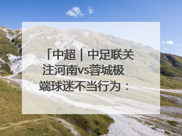 中超｜中足联关注河南vs蓉城极端球迷不当行为：强烈谴责！