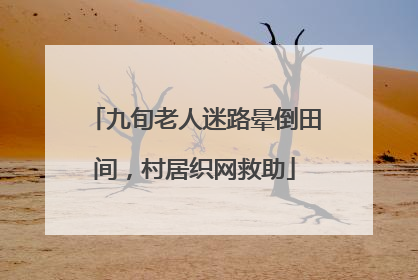 九旬老人迷路晕倒田间，村居织网救助