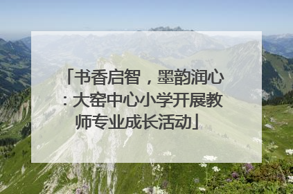 书香启智，墨韵润心：大窑中心小学开展教师专业成长活动