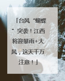 台风“蝴蝶”突袭！江西将迎暴雨+大风，这天千万注意！