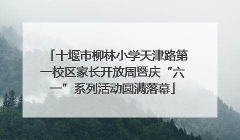 十堰市柳林小学天津路第一校区家长开放周暨庆“六一”系列活动圆满落幕