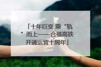 十年巨变 乘“轨”而上——合福高铁开通运营十周年