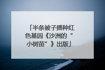 半条被子播种红色基因《沙洲的“小树苗”》出版