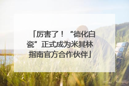 厉害了！“德化白瓷”正式成为米其林指南官方合作伙伴
