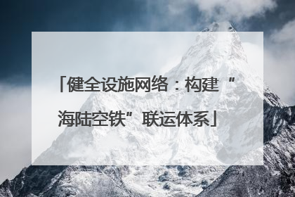 健全设施网络：构建“海陆空铁”联运体系