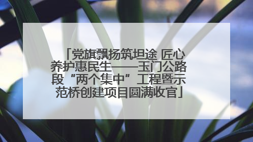 党旗飘扬筑坦途 匠心养护惠民生——玉门公路段“两个集中”工程暨示范桥创建项目圆满收官