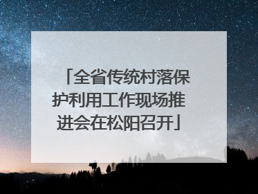 全省传统村落保护利用工作现场推进会在松阳召开