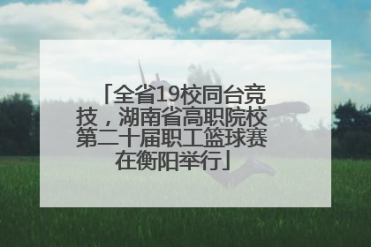全省19校同台竞技，湖南省高职院校第二十届职工篮球赛在衡阳举行