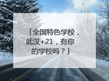 全国特色学校，武汉+21，有你的学校吗？