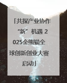 共探产业协作“新”机遇 2025金熊猫全球创新创业大赛启动