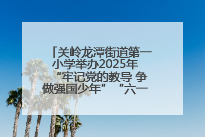关岭龙潭街道第一小学举办2025年“牢记党的教导 争做强国少年”“六一”文艺汇演活动
