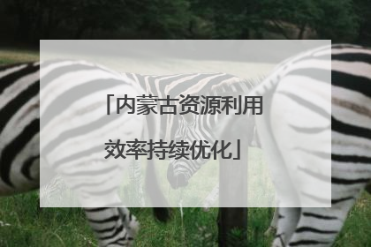 内蒙古资源利用效率持续优化