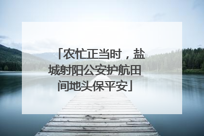 农忙正当时，盐城射阳公安护航田间地头保平安