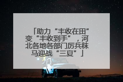 助力“丰收在田”变“丰收到手”，河北各地各部门厉兵秣马迎战“三夏”