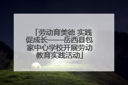 劳动育美德 实践促成长——岳西县包家中心学校开展劳动教育实践活动