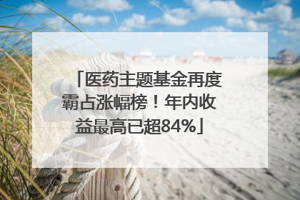 医药主题基金再度霸占涨幅榜！年内收益最高已超84%