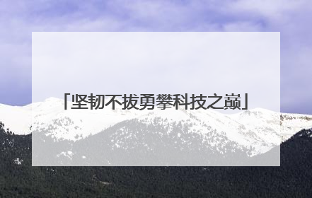 坚韧不拔勇攀科技之巅